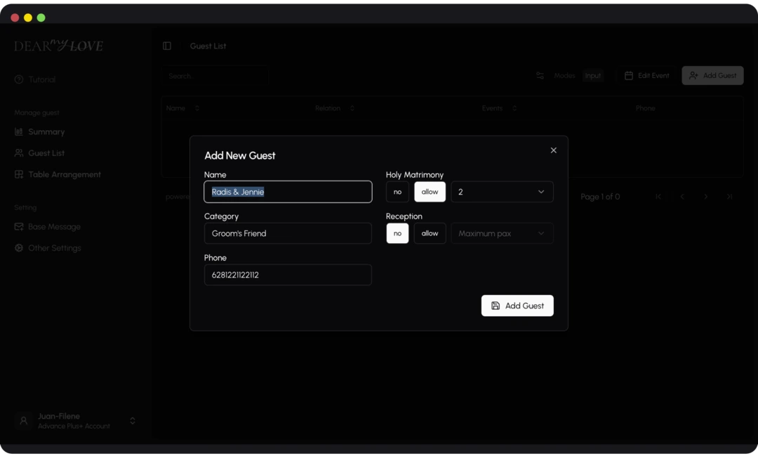 Event Management Dashboard